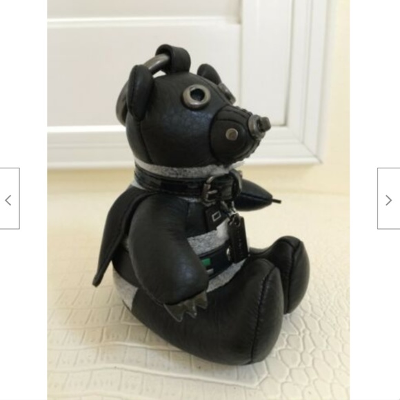 STAR WARS x COACH Limited Darth Vader Bear Bag Charm Leather Black Key Ring NEW - Picture 4 of 8
